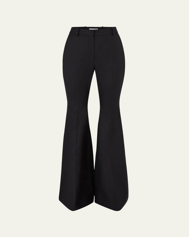 Flared Wool Trousers